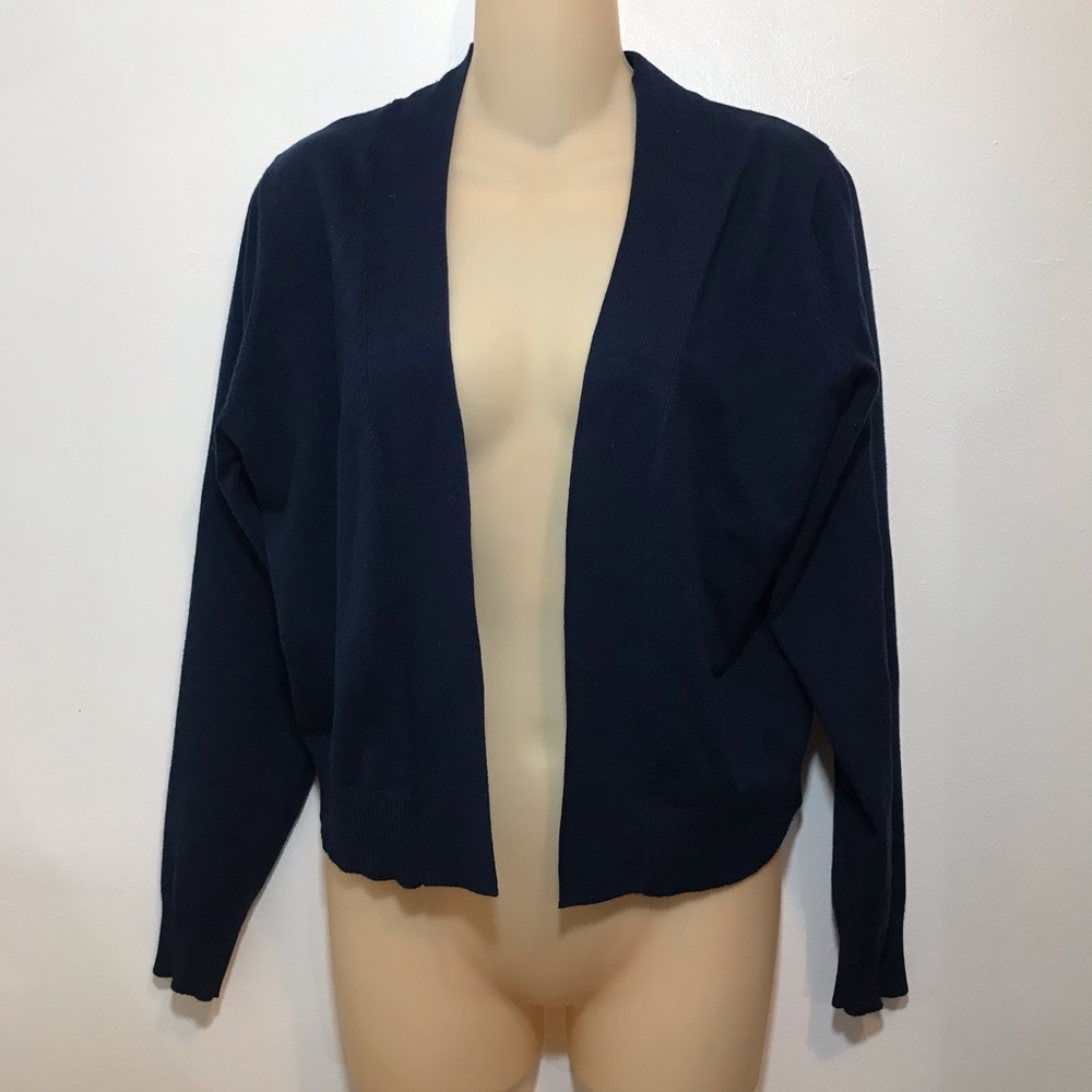 Navy blue open sweater